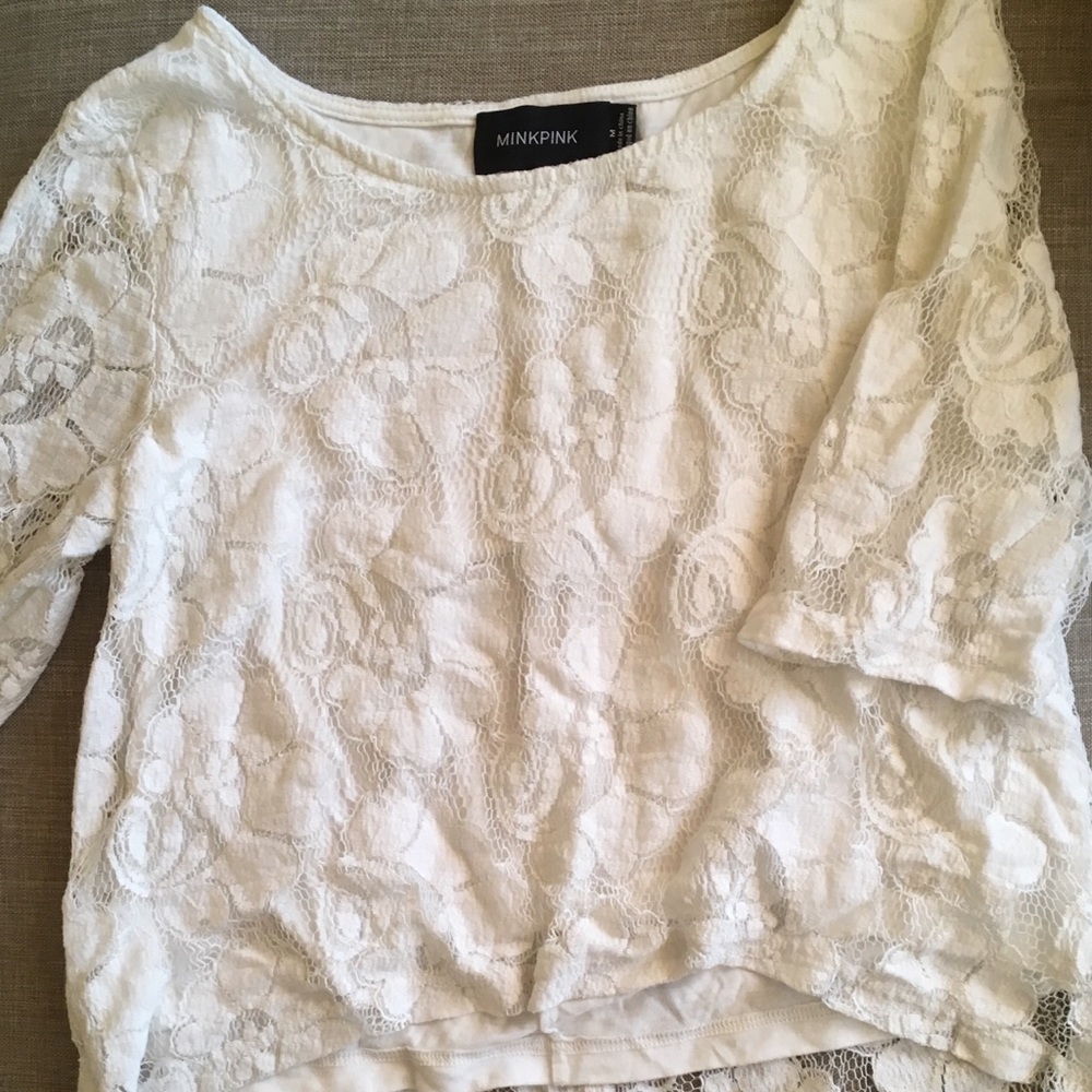 White lace top